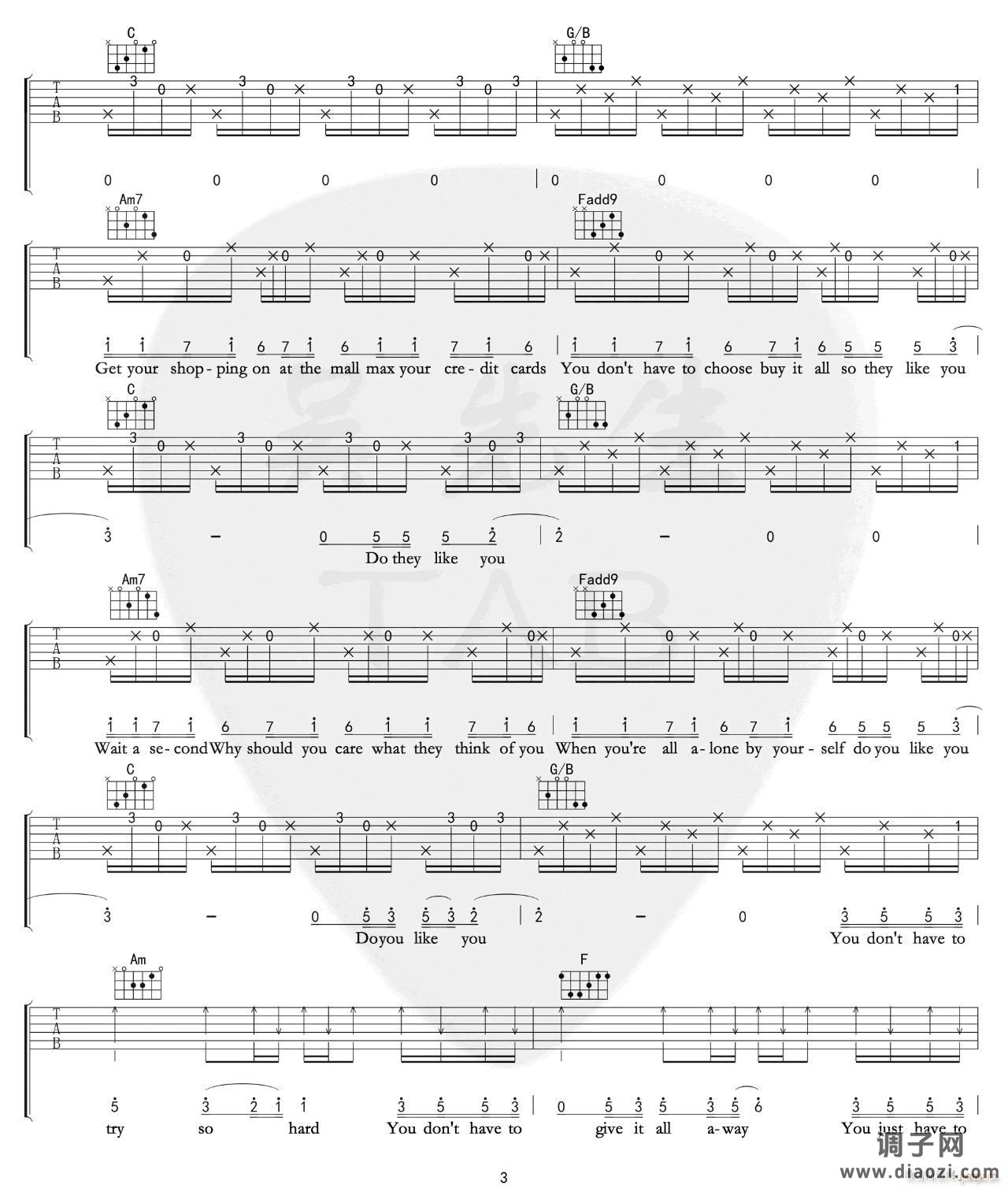 Try （ C调原版编配）