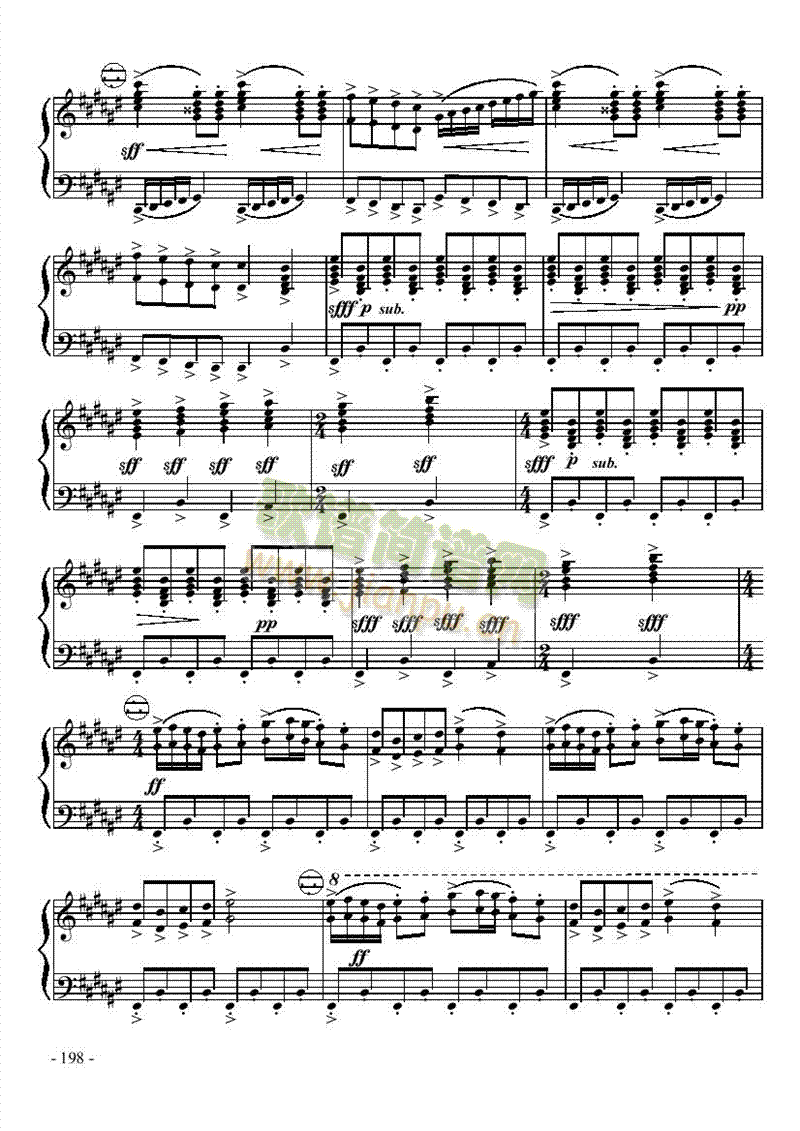 八级乐曲《奏鸣曲NO.2第三乐章》 键盘类 手风琴