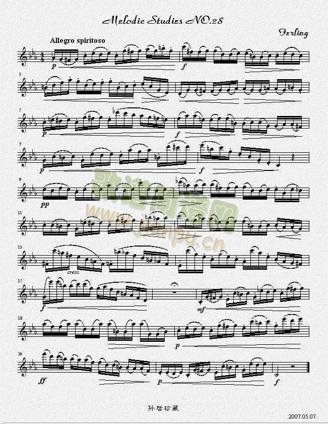 四十八首旋律练习曲之二十八