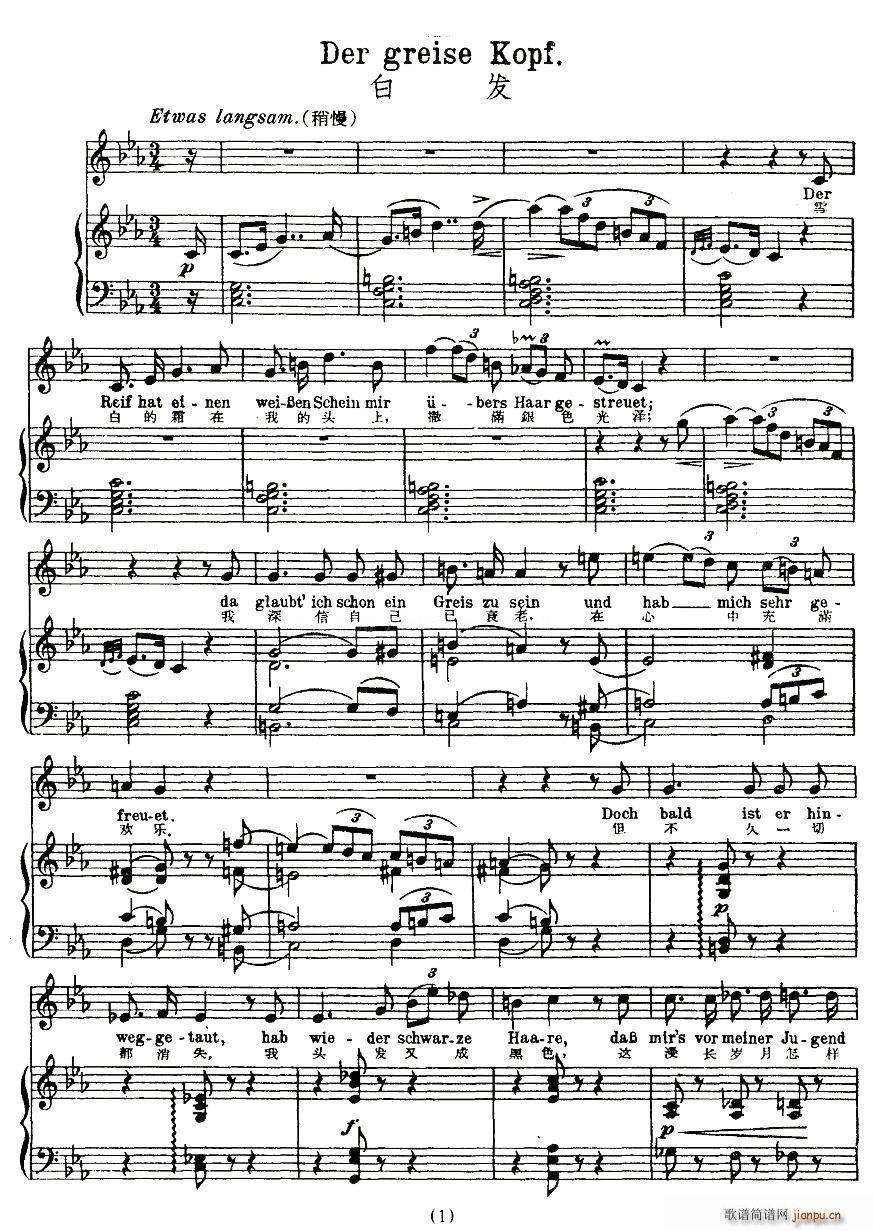白发（中外文对照版、正谱 [奥]）