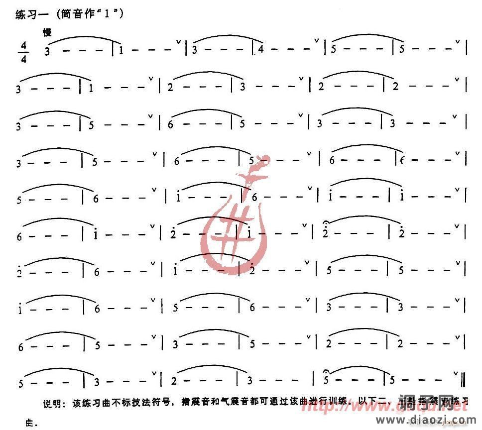 指震音与气震音练习