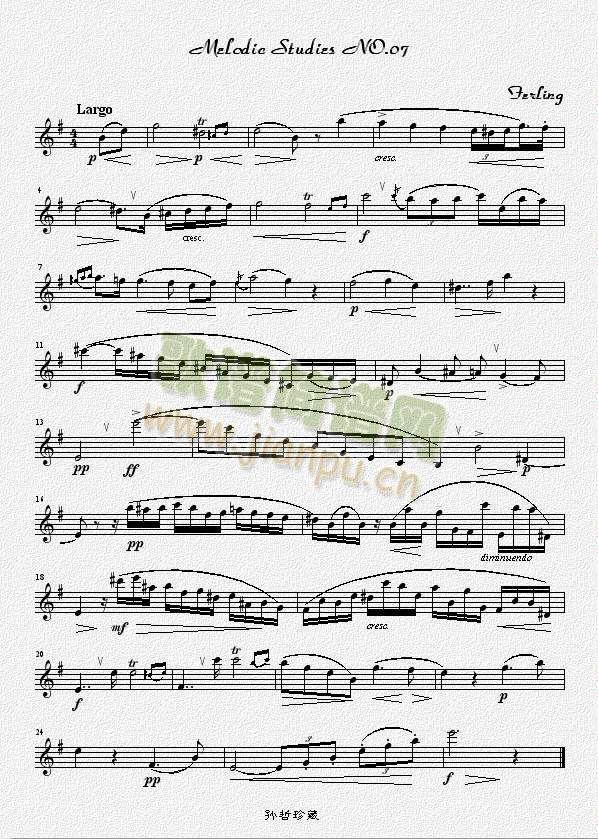 四十八首旋律练习曲之七