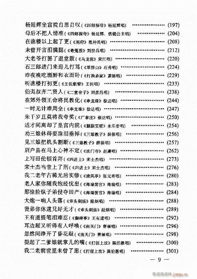 唱腔选集 目录前言1-60