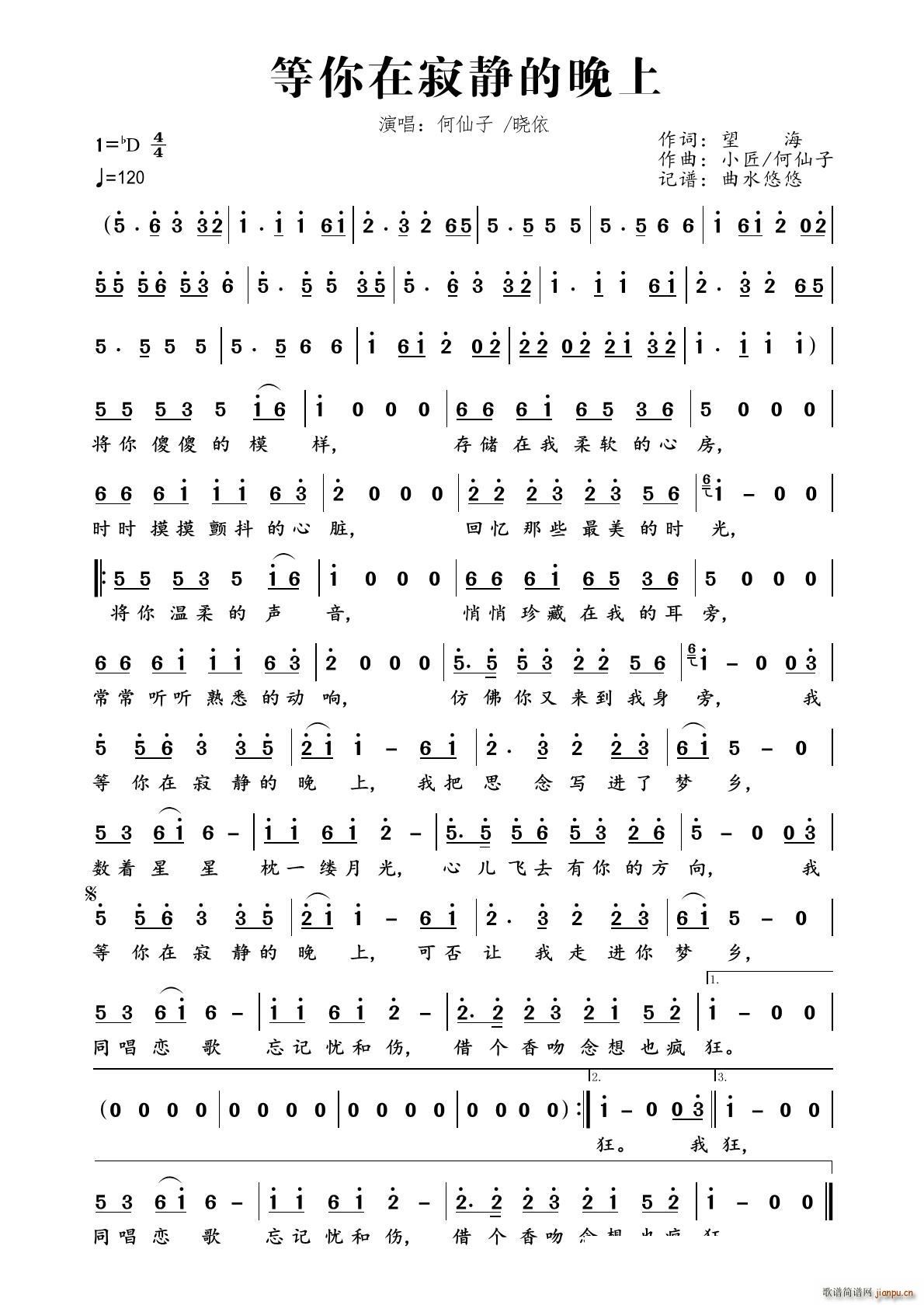 等你在寂静的晚上