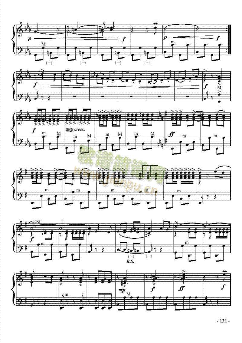 六级乐曲《莫斯科郊外的晚上》 键盘类 手风琴