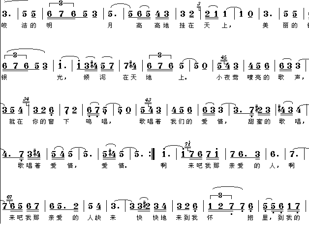 (意)德里戈:小夜曲(简谱)