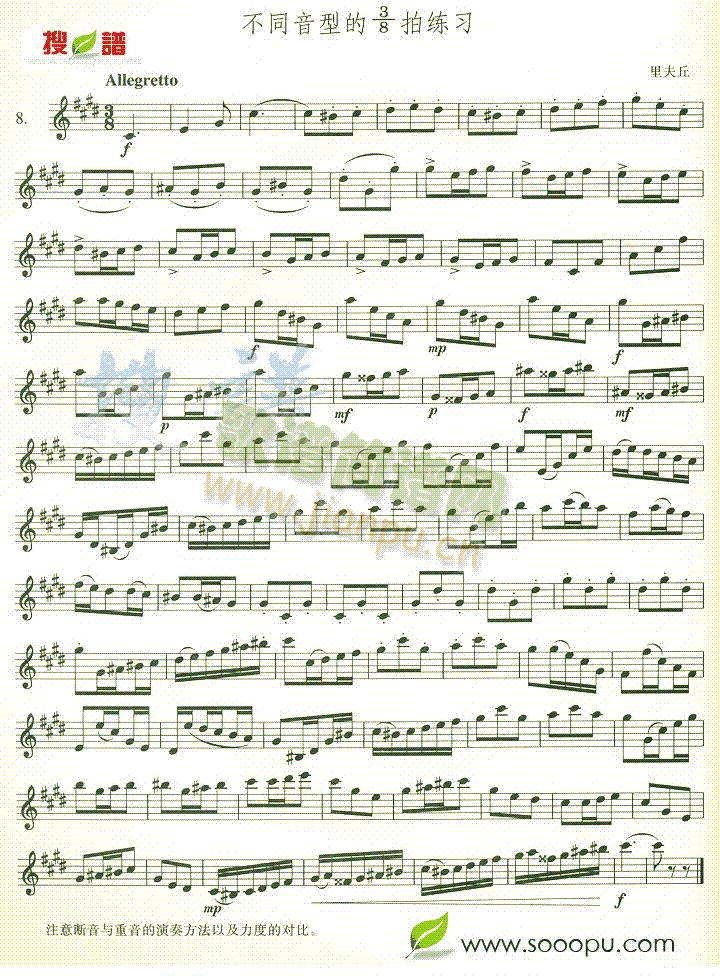不同音型的8\3拍练习
