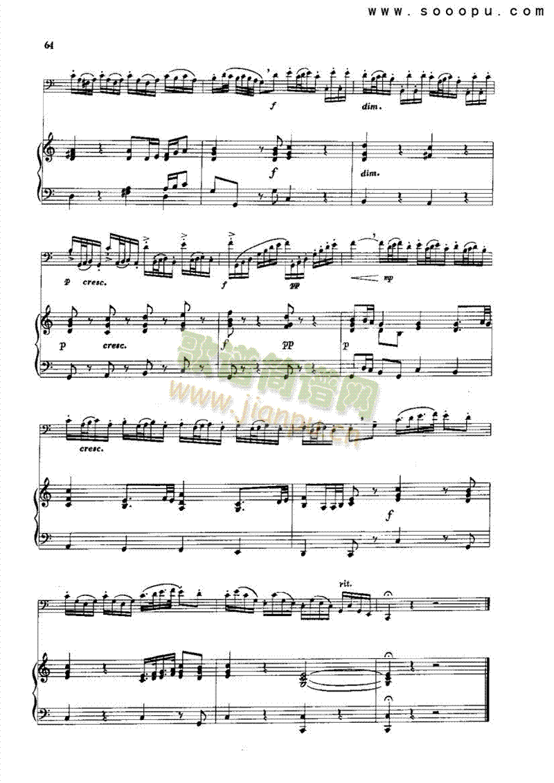 C大调奏鸣曲 管乐类 大管