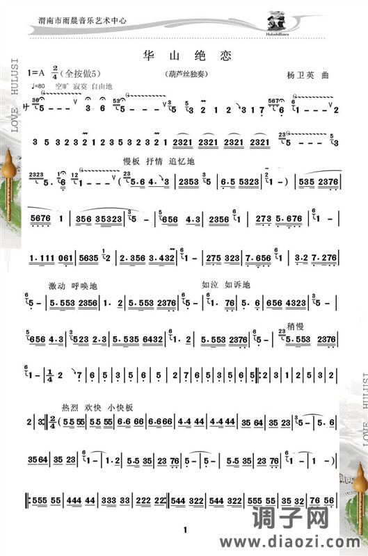 华山绝恋（葫芦丝独奏）