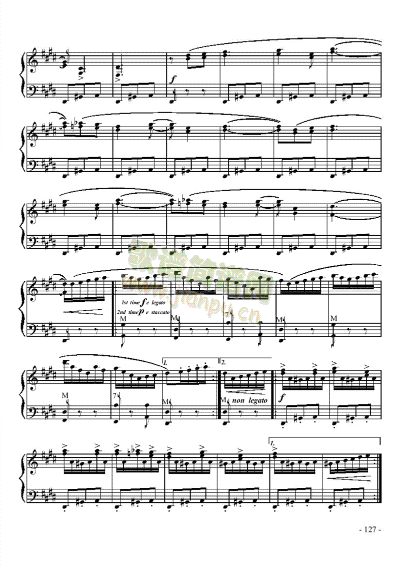 六级乐曲《快板》 键盘类 手风琴