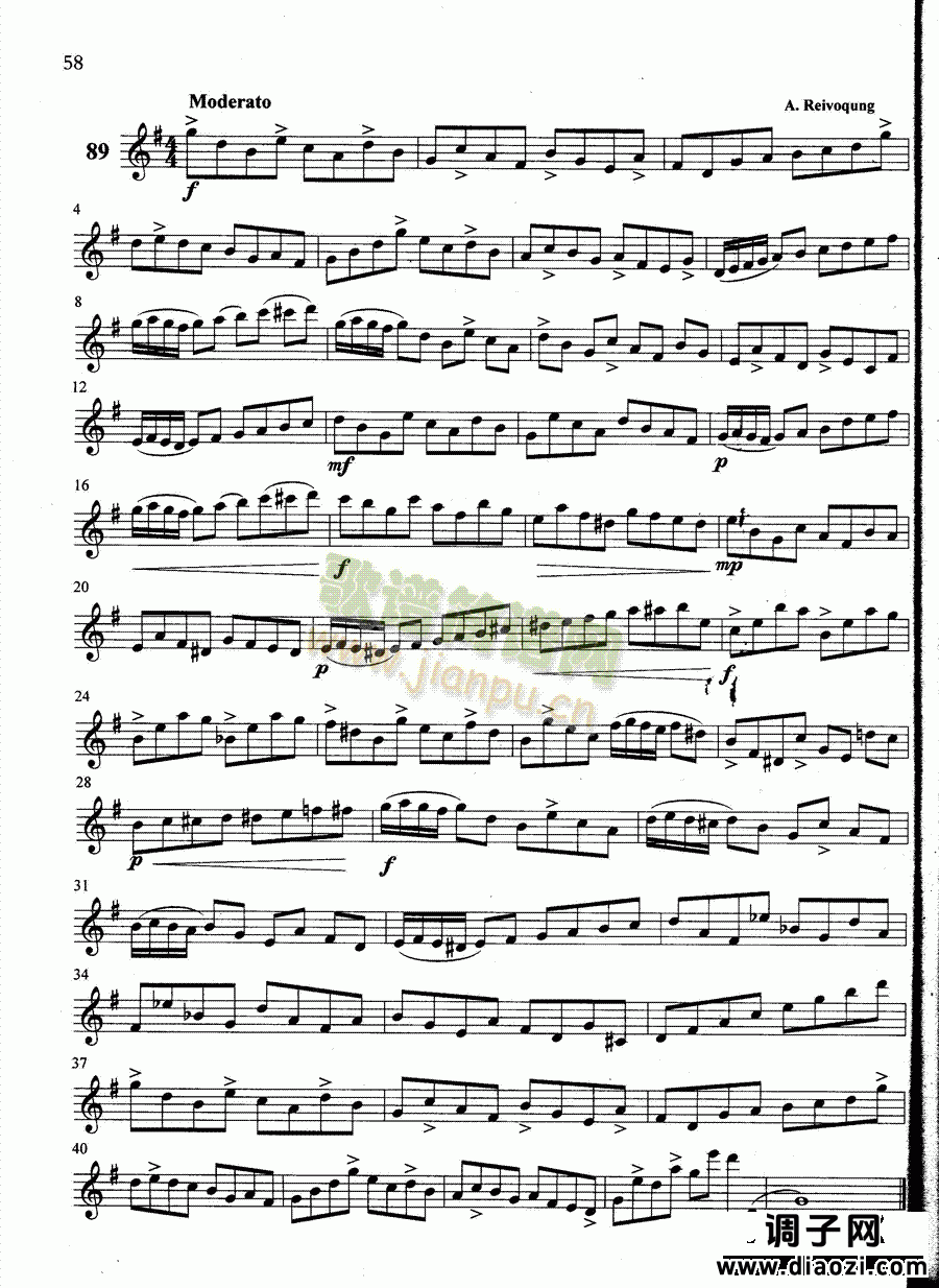 萨克斯管练习曲第100—058页