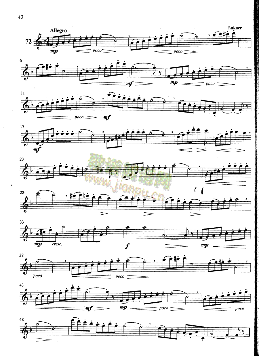 萨克斯管练习曲第100—042页