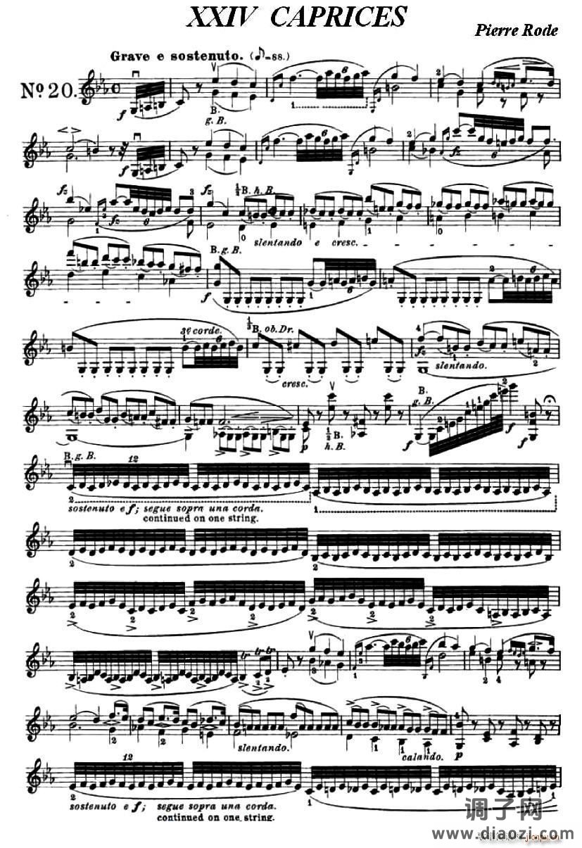 24首小提琴练习曲之20