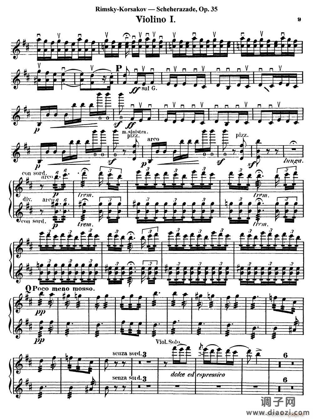 Scheherazade（Ⅱ）Op 35（第一小提琴）