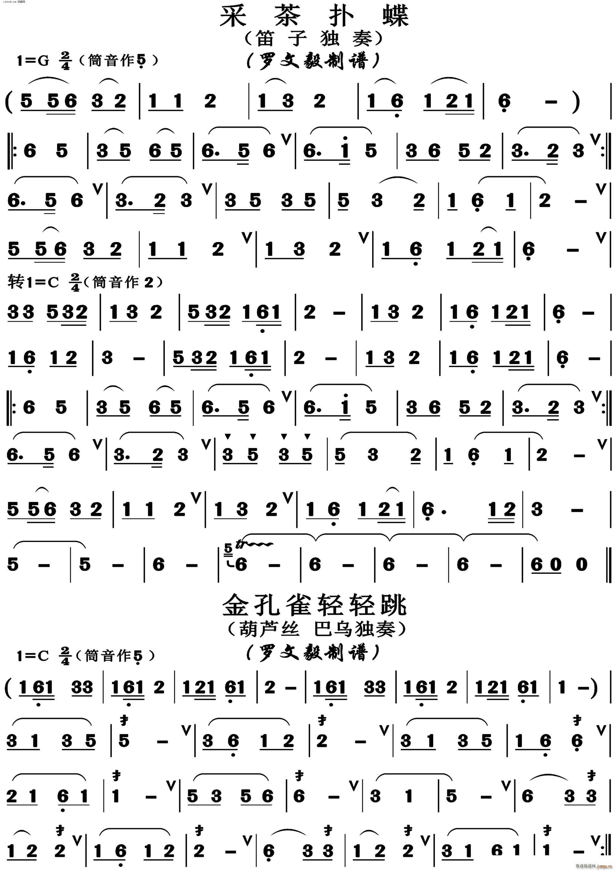 采茶扑蝶 金孔雀轻轻跳