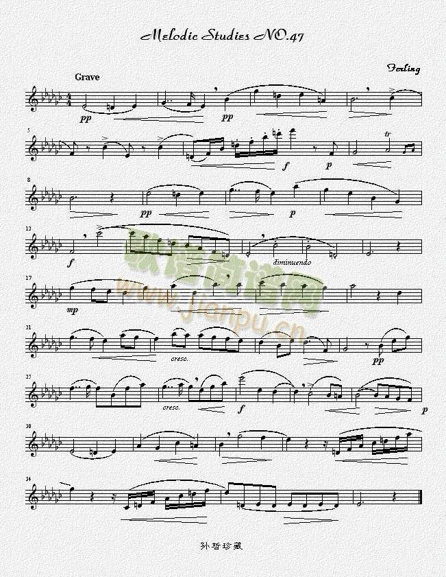 四十八首旋律练习曲之四十七