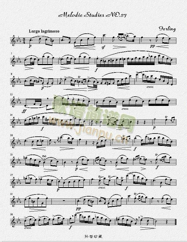 四十八首旋律练习曲之二十七