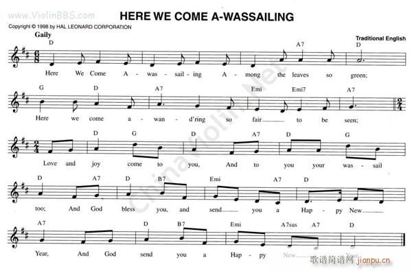 73 HERE WE COME A WASSAILING