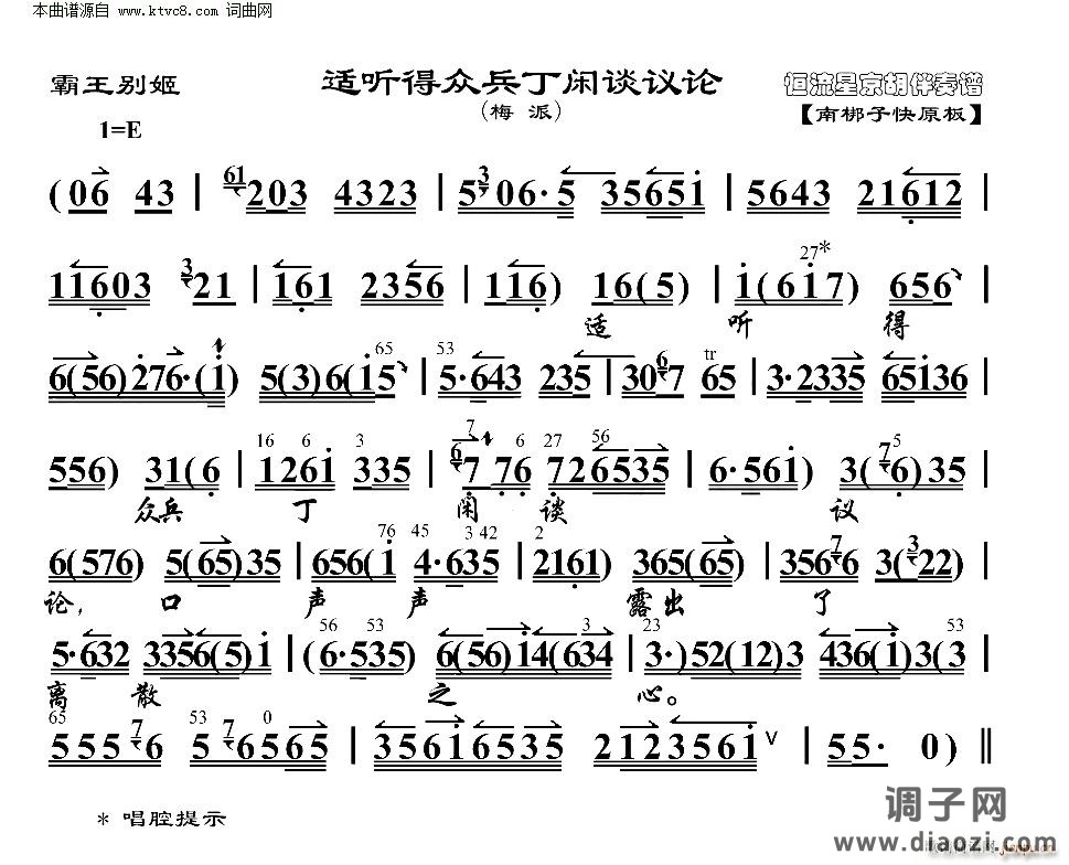 霸王别姬 适听得众兵丁闲谈议论