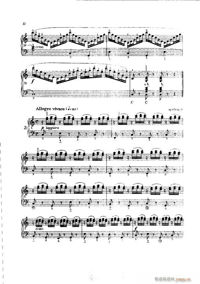 车尔尼手风琴练习曲集 Ⅲ