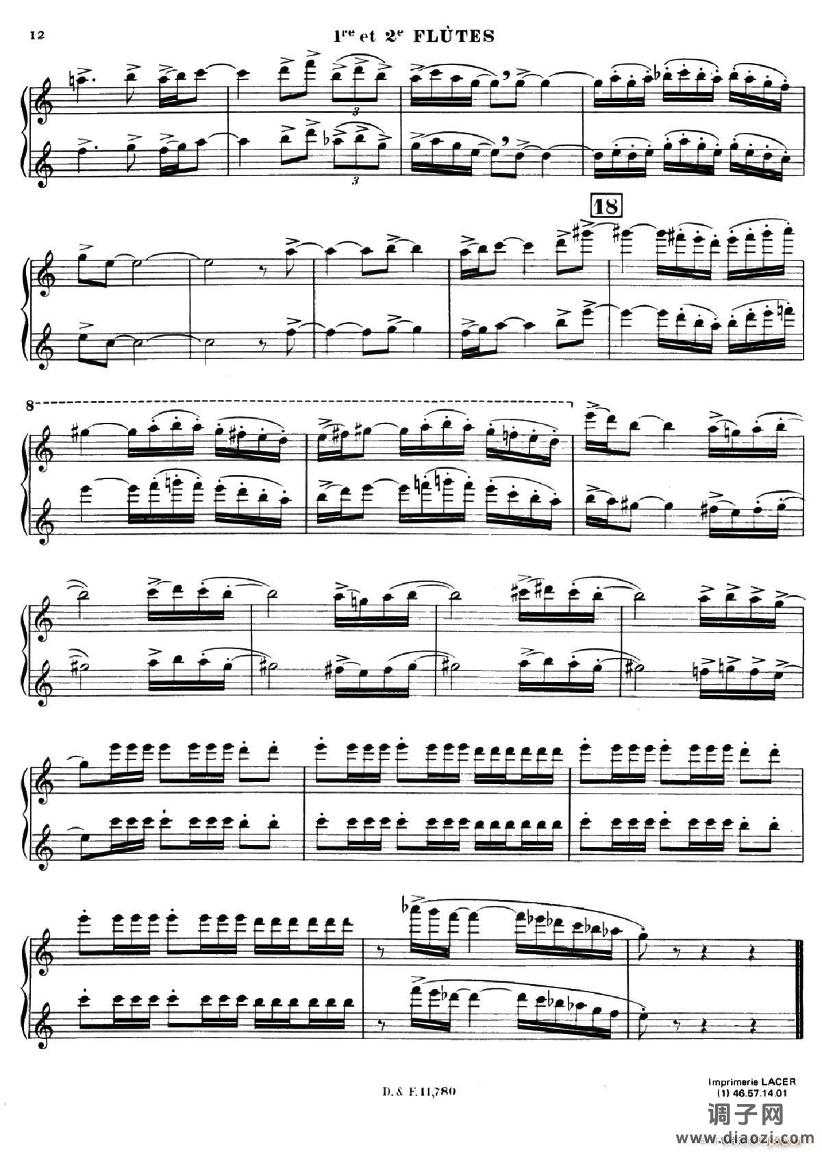 BOLERO（波莱罗）（交响乐长笛分谱）