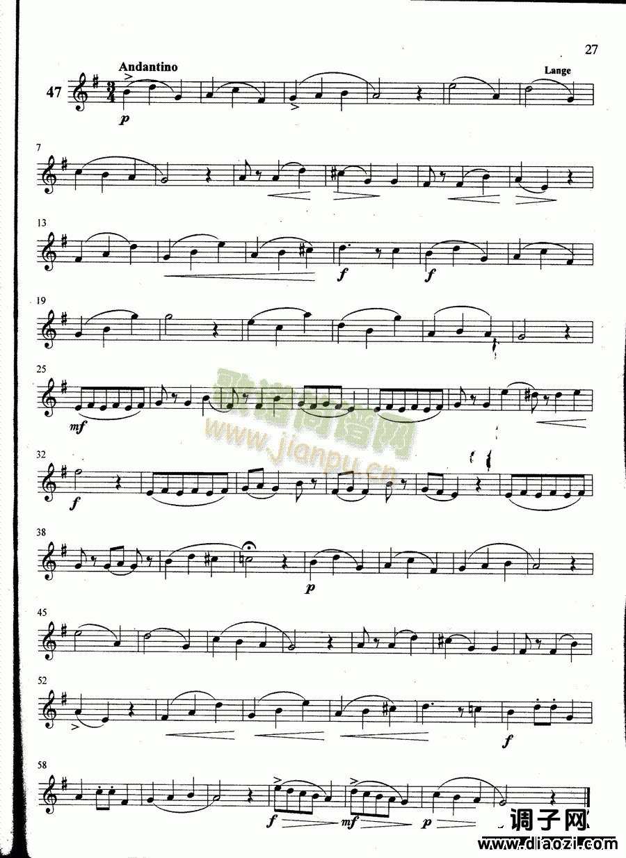 萨克斯管练习曲第100—027页