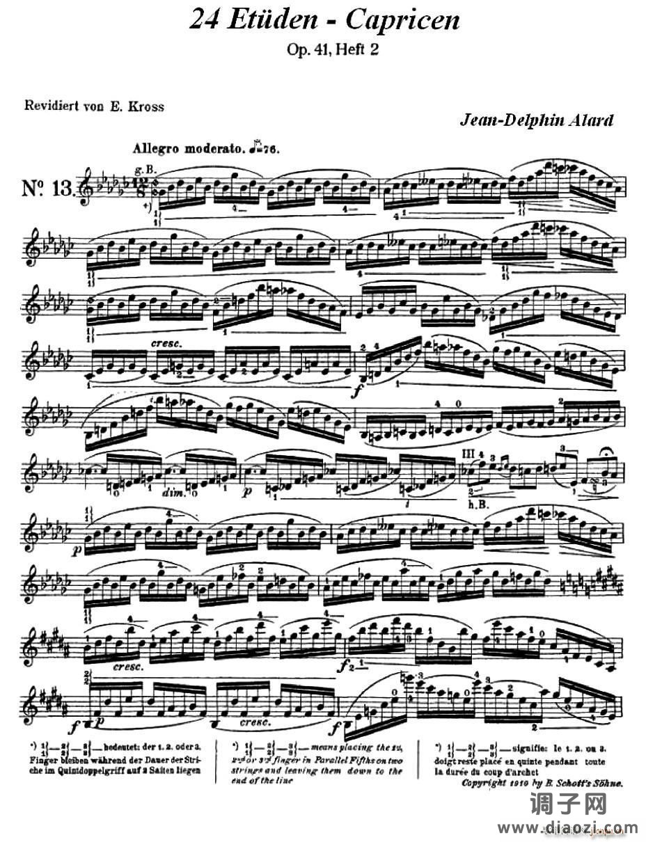 让 德尔菲 阿拉尔-12首小提琴隨想练习曲之13