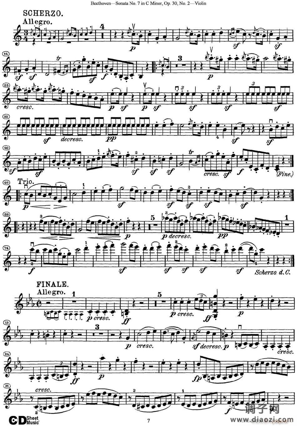 Violin Sonata No 7 in C Minor Op 30 No 2