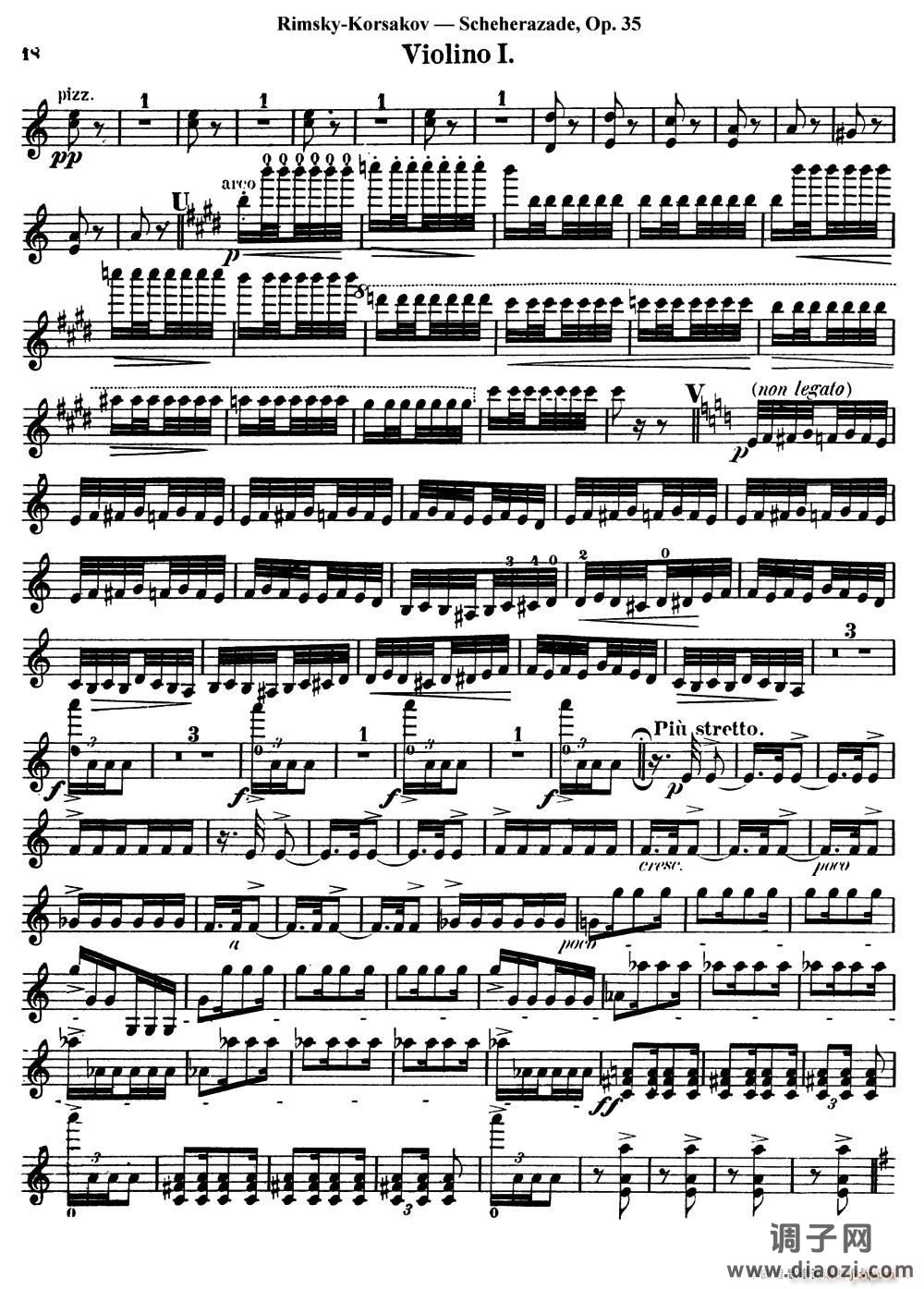 Scheherazade（Ⅳ）Op 35（第一小提琴）