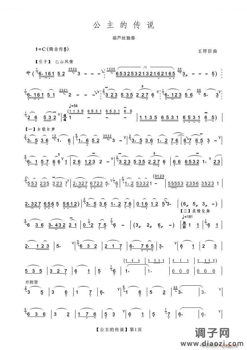 公主的传说（葫芦丝独奏）
