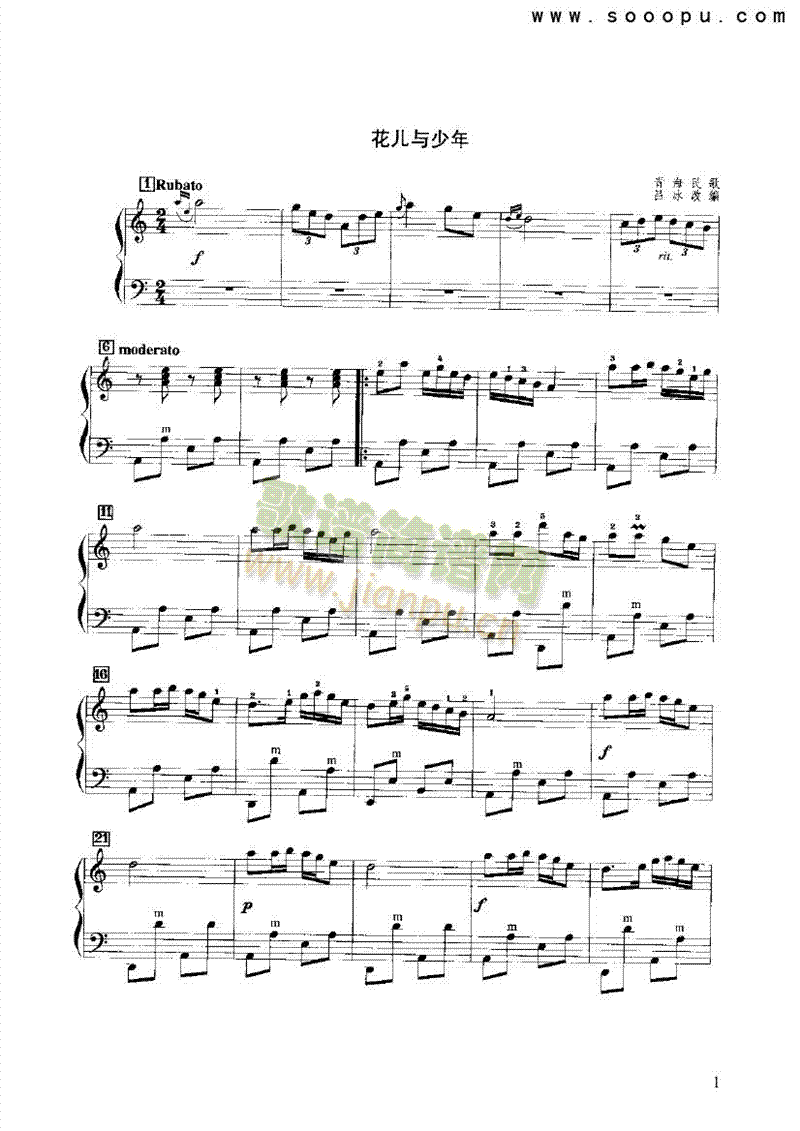 花儿与少年 键盘类 手风琴