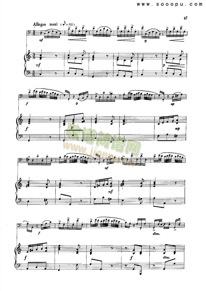 C大调奏鸣曲 管乐类 大管