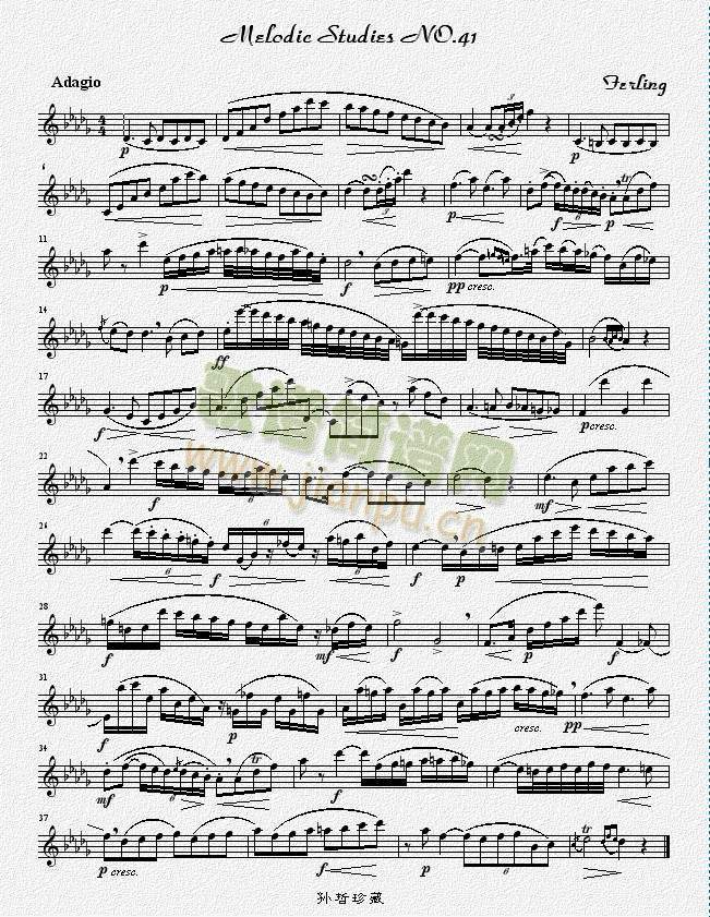 四十八首旋律练习曲之四十一