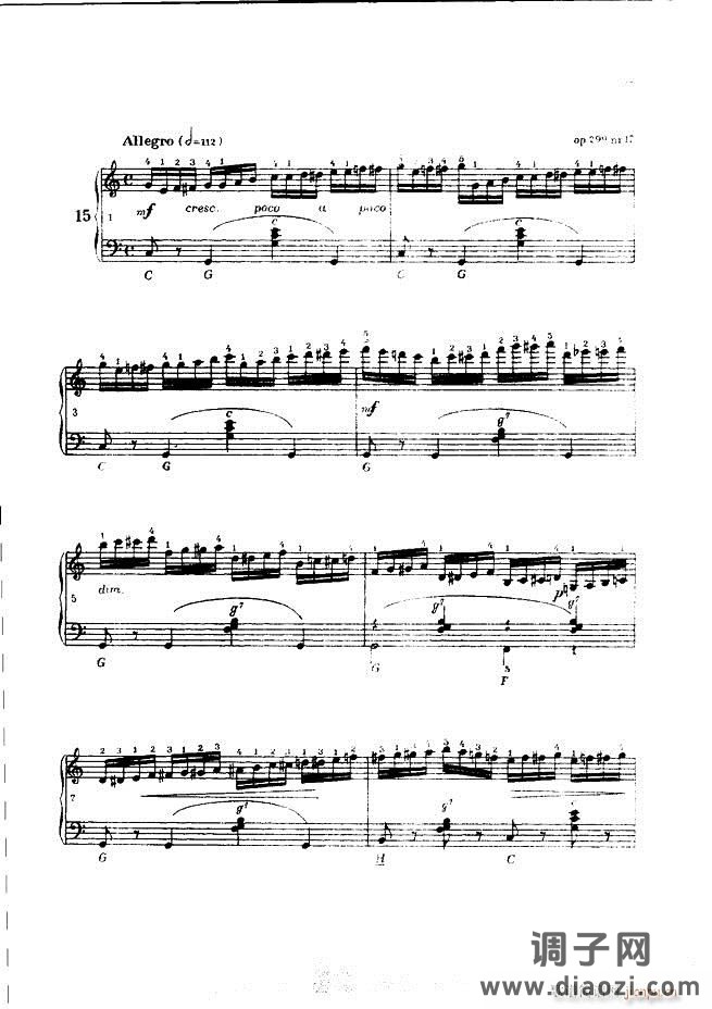 车尔尼手风琴练习曲集 Ⅲ