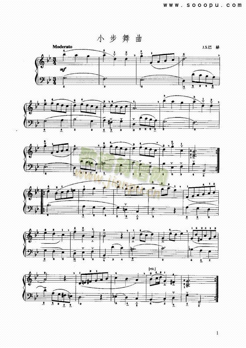 小步舞曲8 键盘类 手风琴