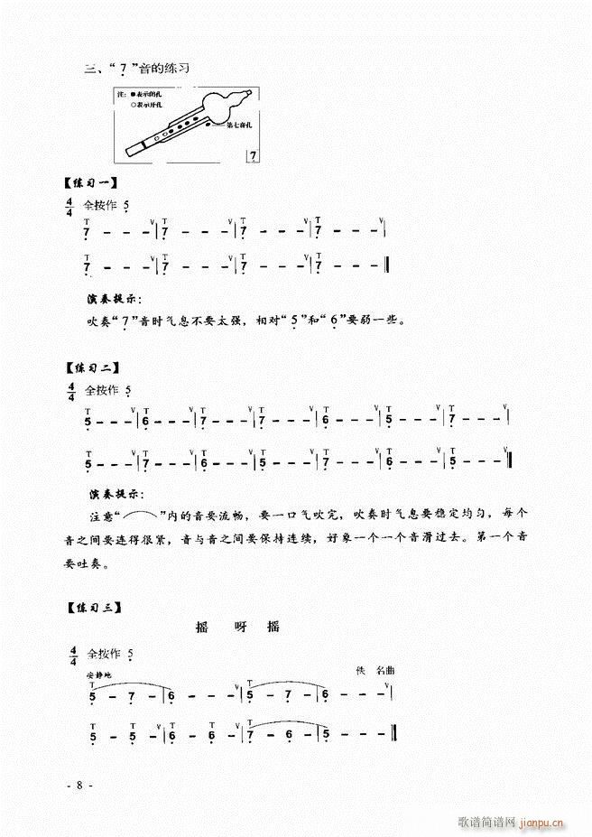 葫芦丝、巴乌实用教程 目录前言1-60