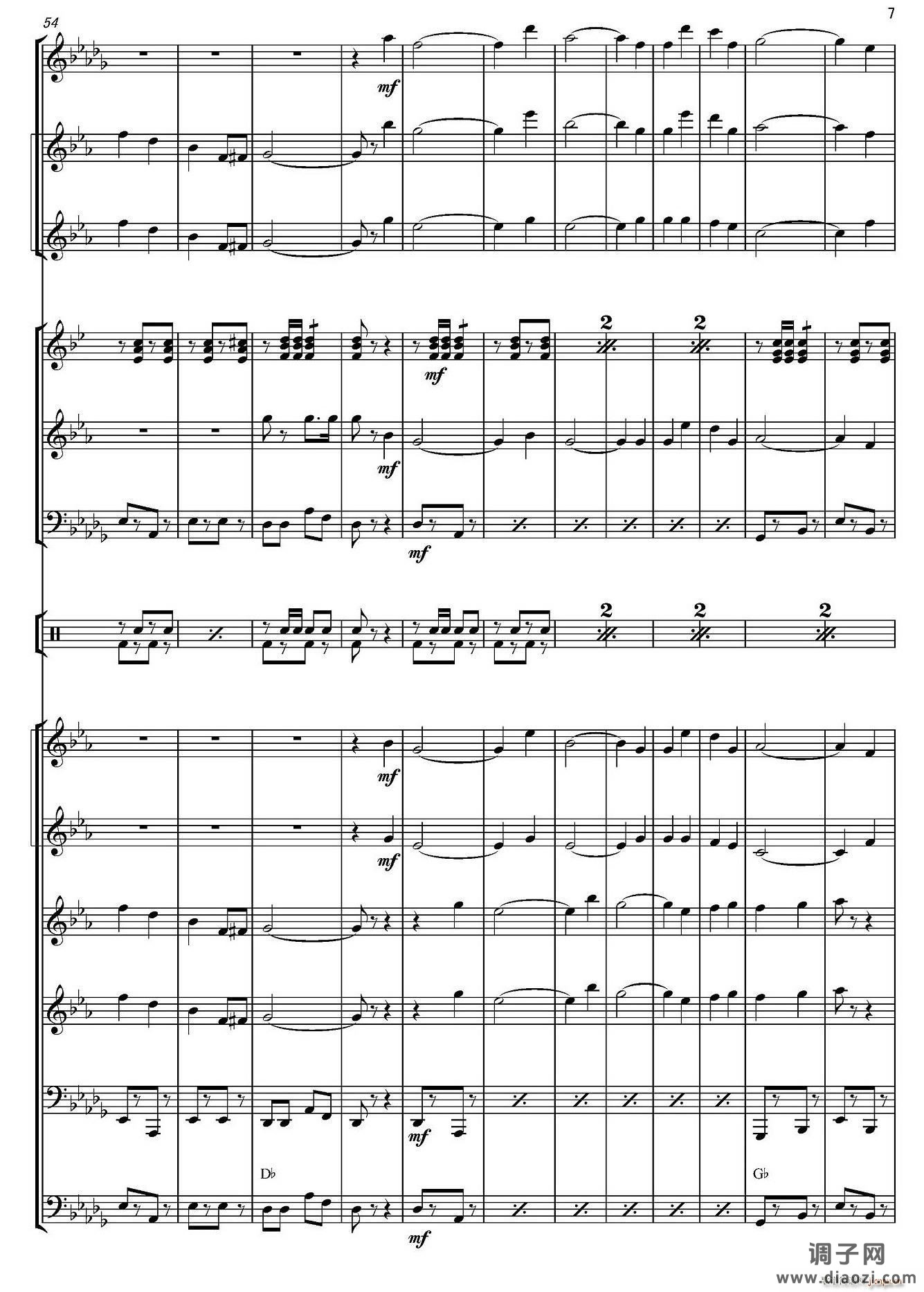 俄罗斯进行曲（marche-834）（合奏、俄罗斯原版谱）