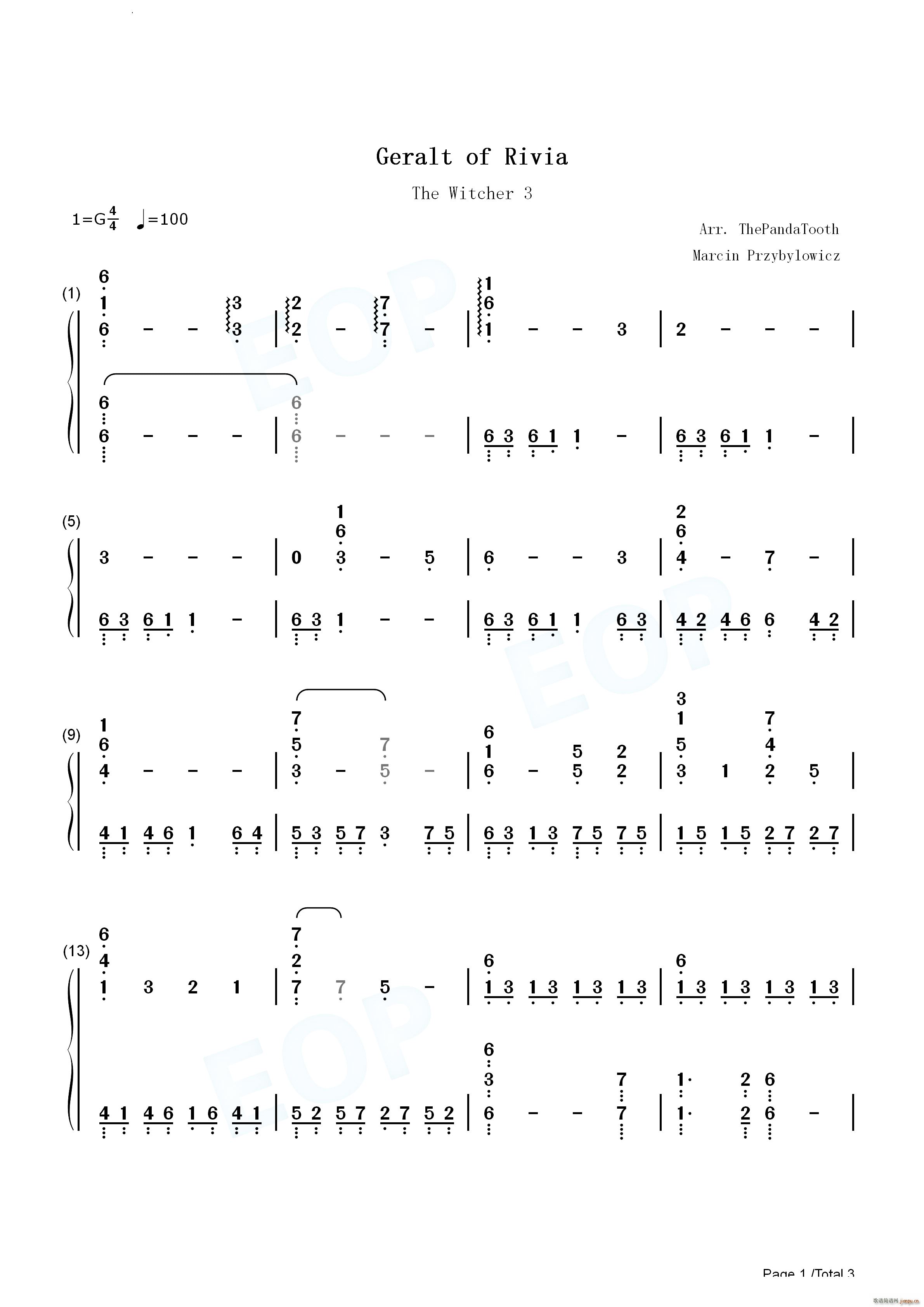 Geralt of Rivia-巫师3 狂猎