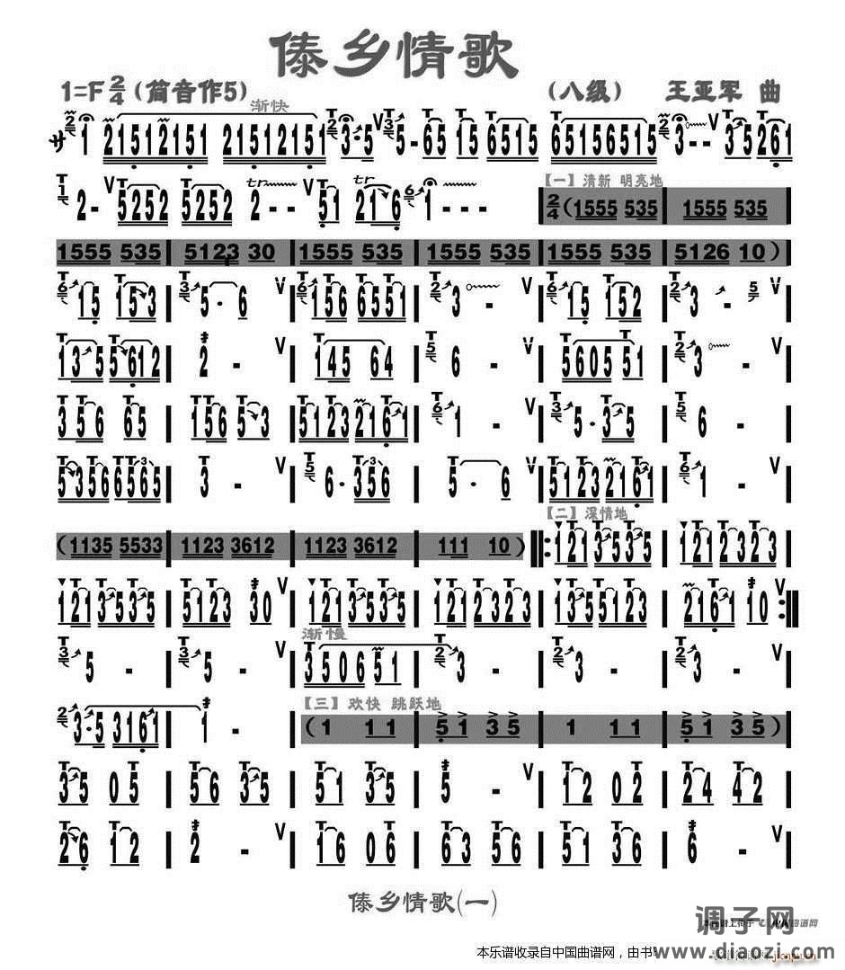 傣乡情歌（刘慧淑制谱版）