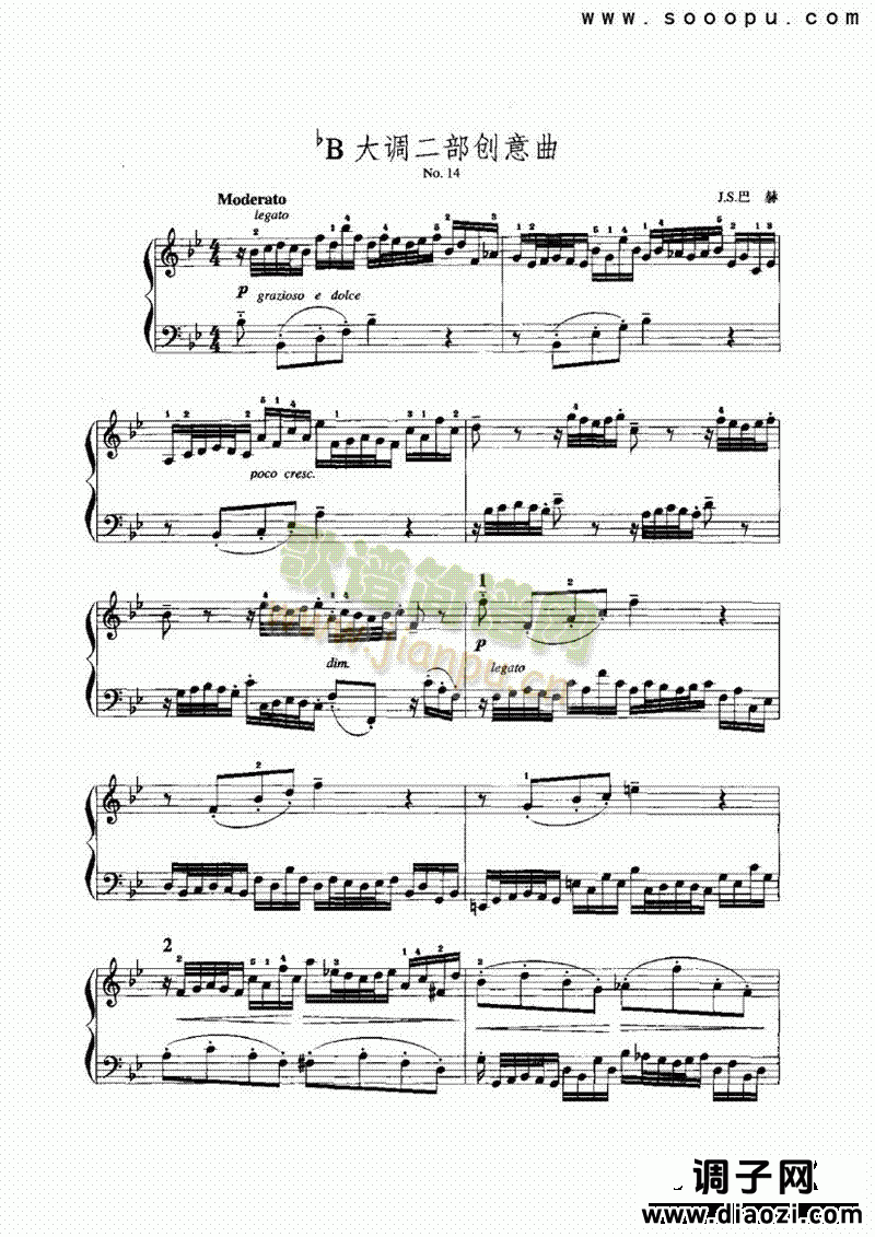 bB大调二部创意曲 键盘类 手风琴