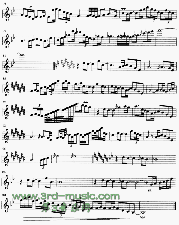 伤感[萨克斯谱]