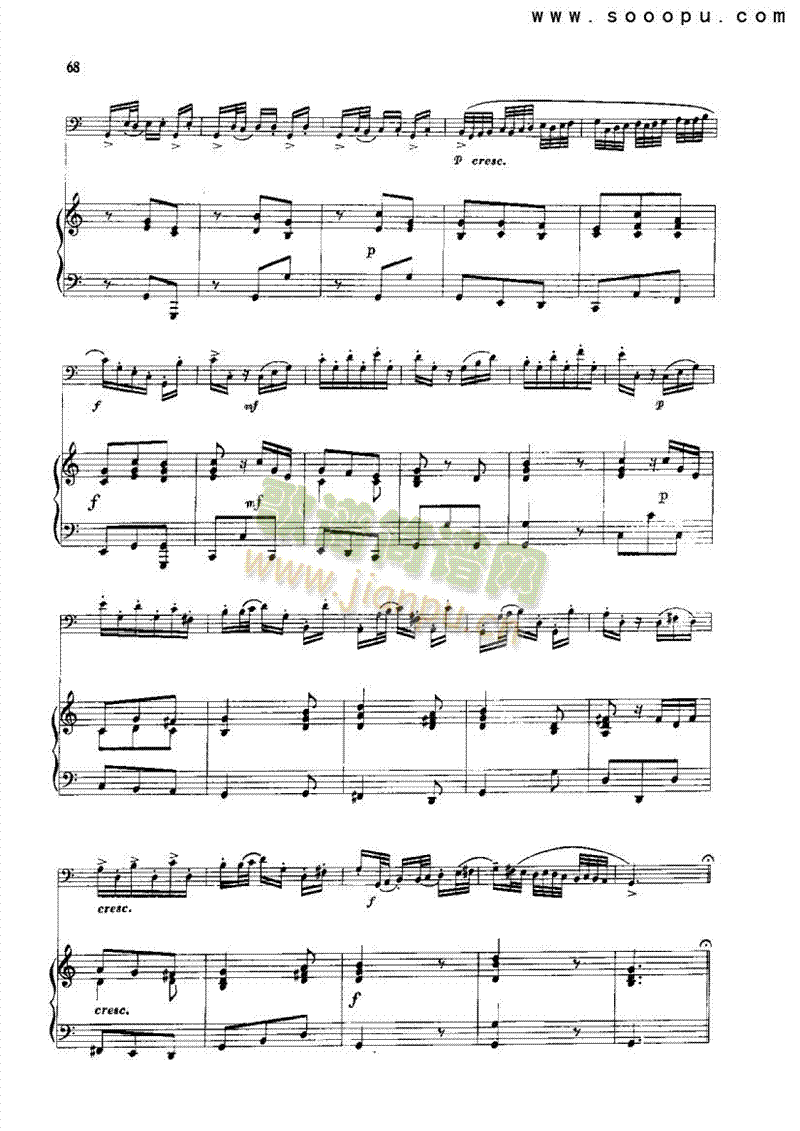 C大调奏鸣曲 管乐类 大管