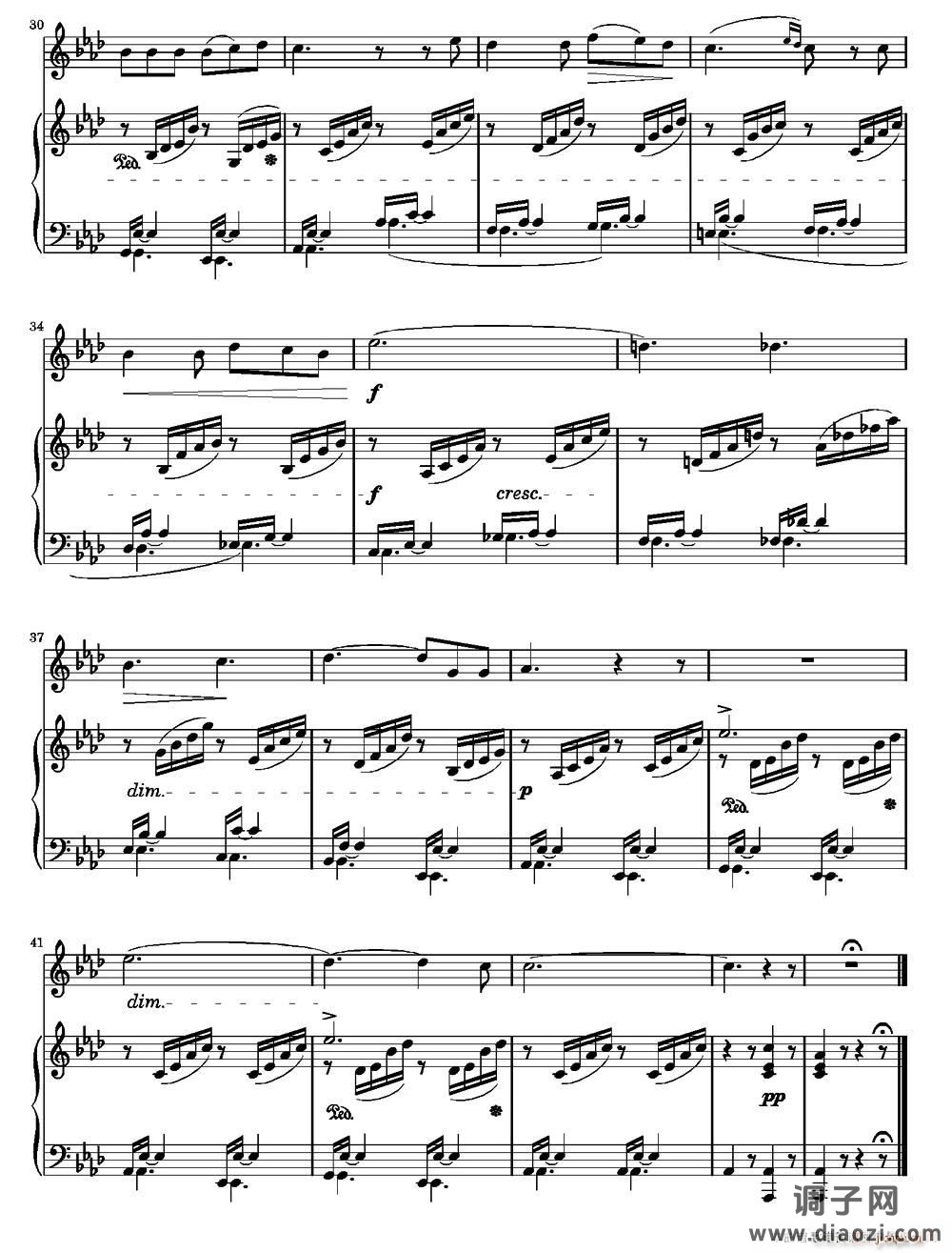 On Wings of Song（Op 34 No 2）