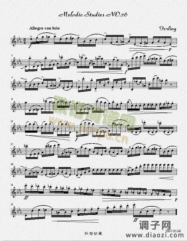 四十八首旋律练习曲之二十六