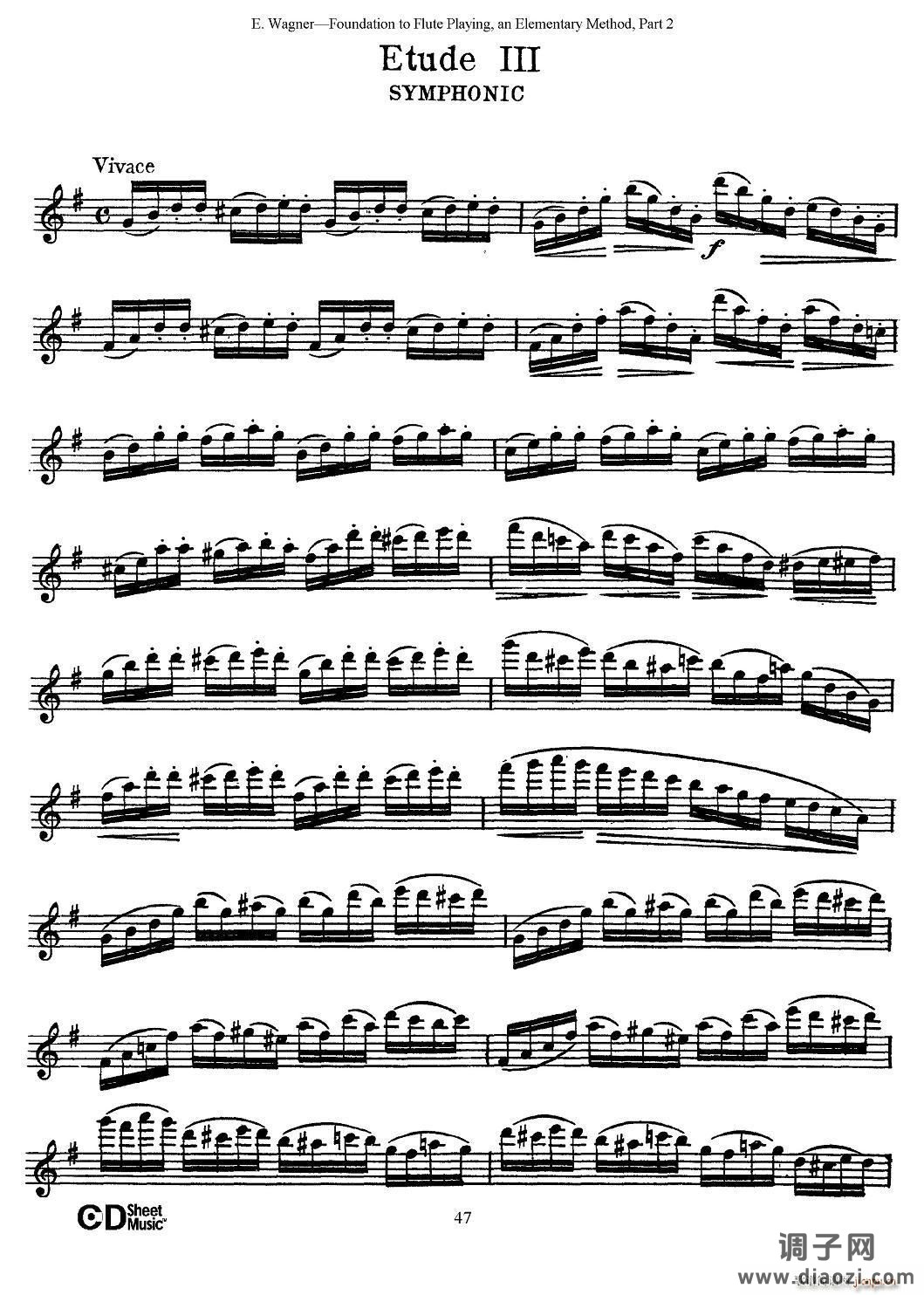 长笛演奏基础教程练习（Etude 3）