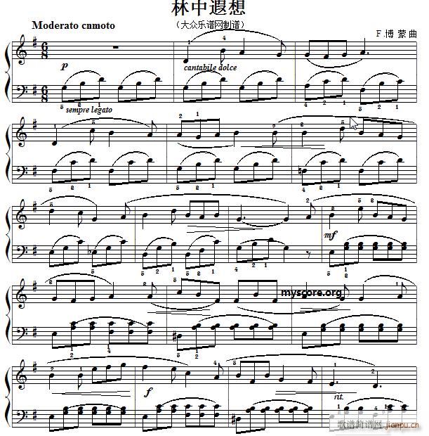 林中遐想（古典钢琴小曲）