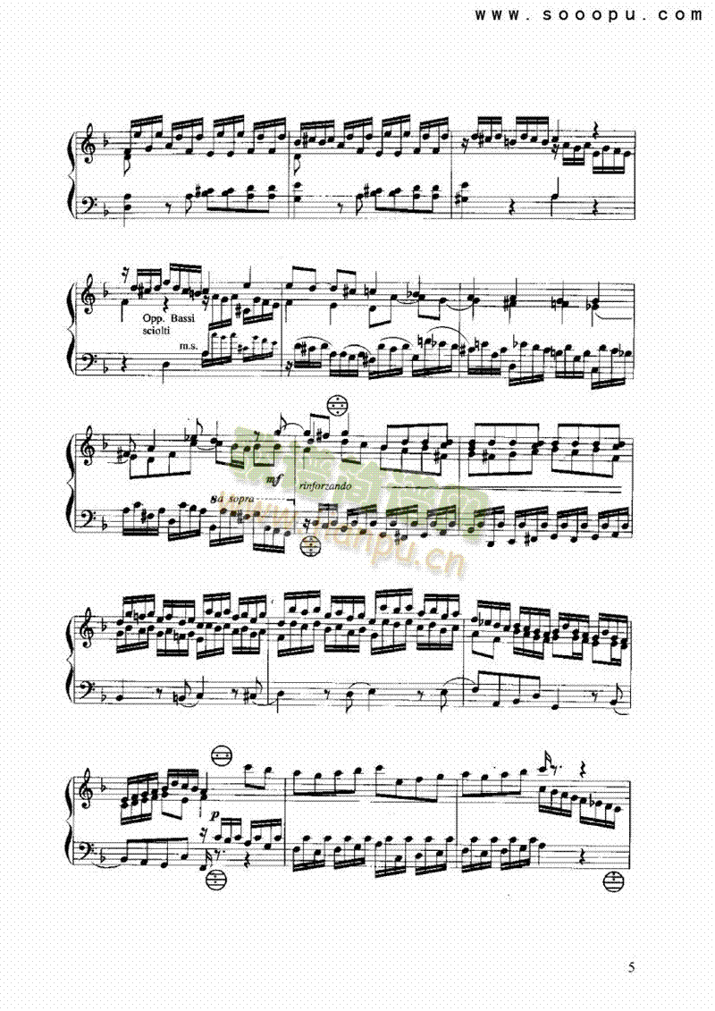 d小调托卡塔与赋格 键盘类 手风琴