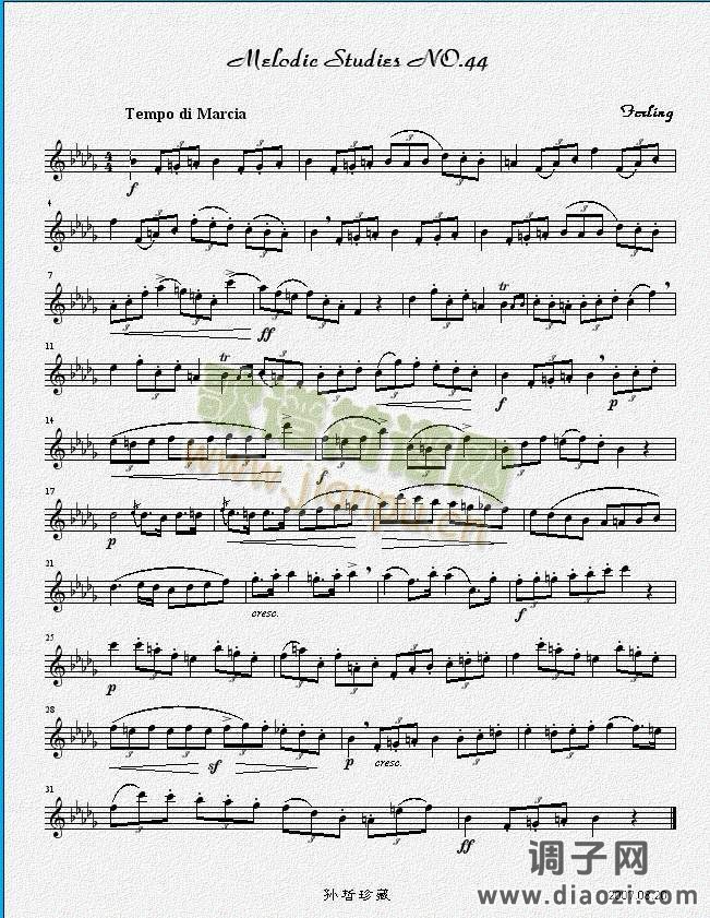 四十八首旋律练习曲之四十四