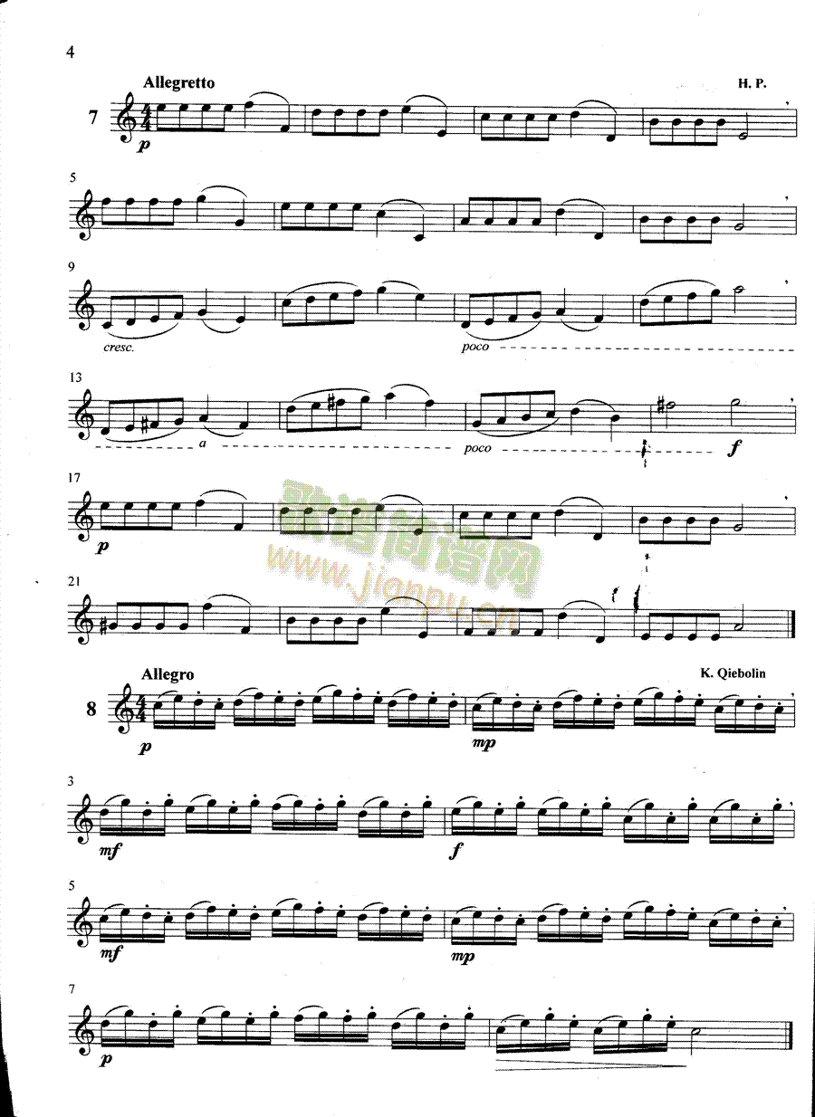 萨克斯管练习曲第100—004页