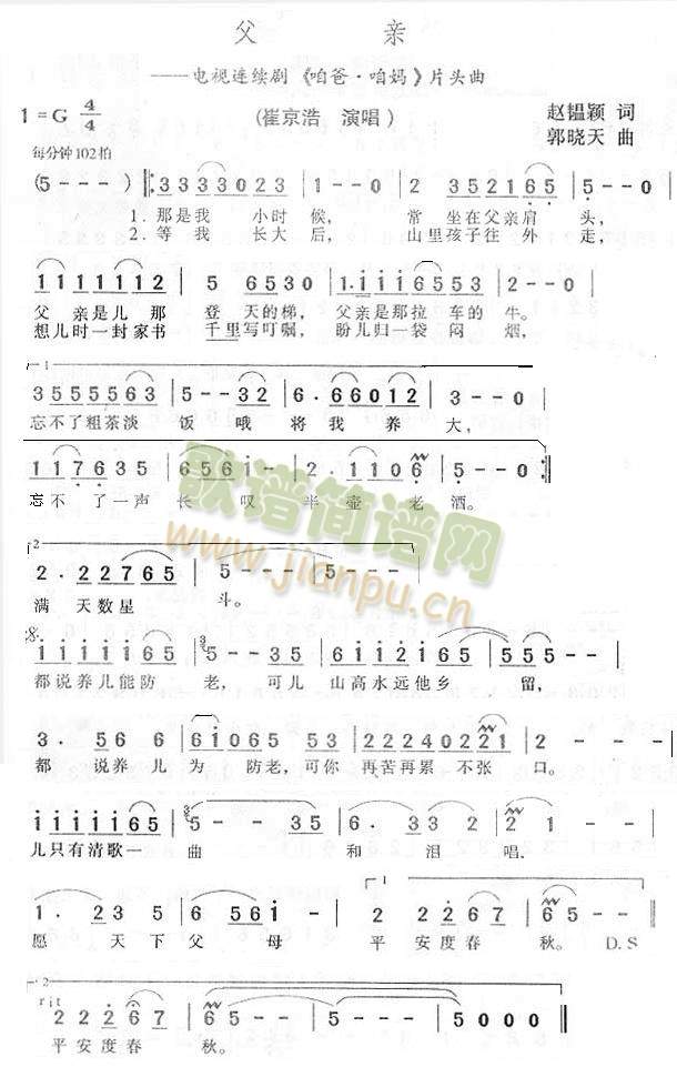 父亲(《咱爸咱妈》片头曲)